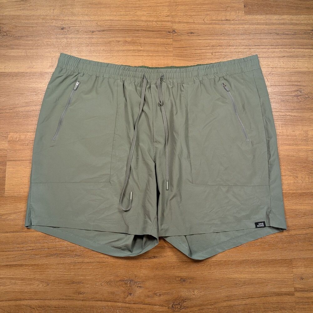 One Bone Everyday Shorts Mens Size F 50 Green Hybrid Outdoors Casual Stretch